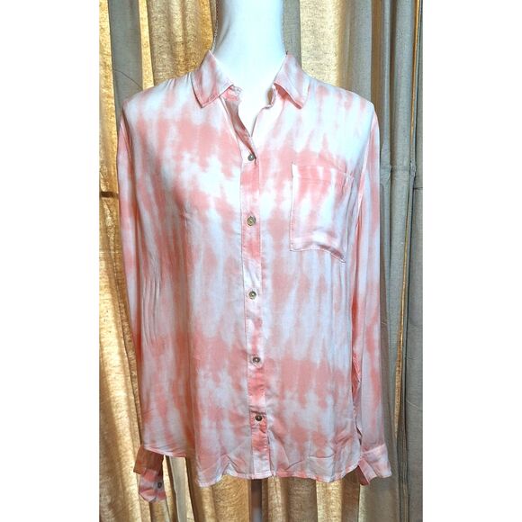 Rails Josephine Tailored Tie Dye Womens Button Down Blouse Size Small - Picture 1 of 9